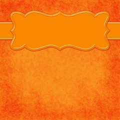 Orange background with header banner