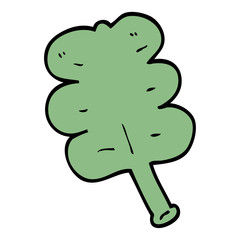 cartoon doodle leaf