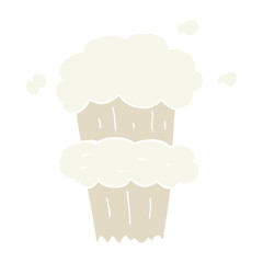 flat color illustration of a cartoon smoke blast