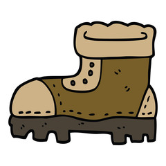 cartoon doodle work boot