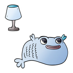 cartoon doodle of a fish