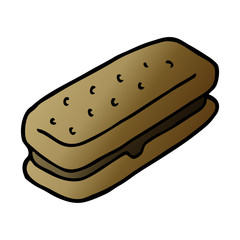 cartoon doodle chocolate biscuit
