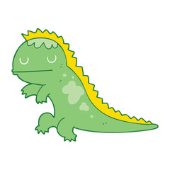 flat color style cartoon dinosaur