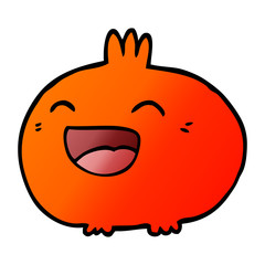 cartoon doodle happy root vegetable