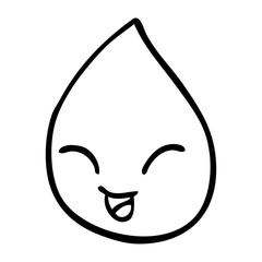 line drawing cartoon rain drop