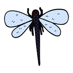 cartoon doodle dragonfly