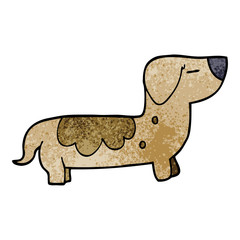 cartoon doodle sausage dog