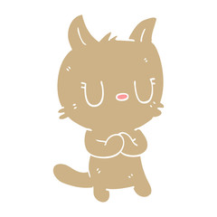 cartoon doodle happy cat