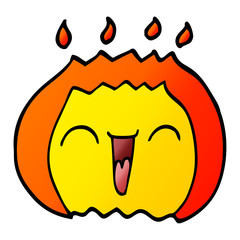 cartoon doodle flame