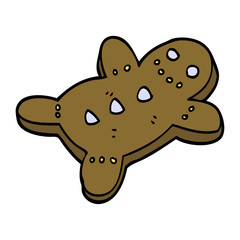 cartoon doodle gingerbread man