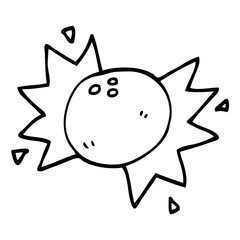 line drawing cartoon bowling ball