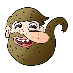 bearded cartoon doodle man