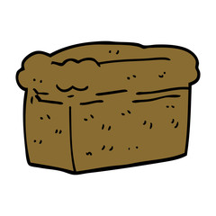 cartoon doodle loaf of bread