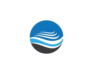 Water wave logo vector icon