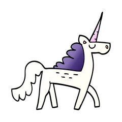 cartoon doodle mystical unicorn