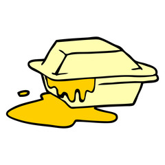 cartoon doodle food take out