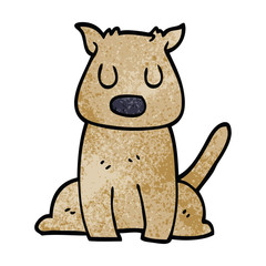 cartoon doodle calm dog