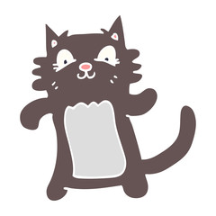 cartoon doodle happy cat