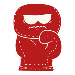 flat color style cartoon boxing glove