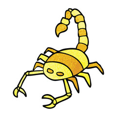 cartoon doodle of a scorpion
