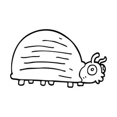 line drawing cartoon huge beetle