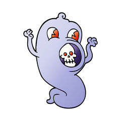cartoon doodle ghost