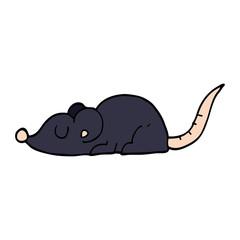 cartoon doodle black rat