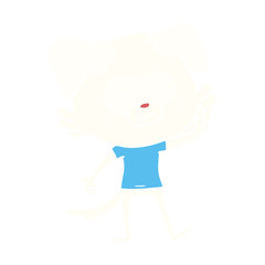 nervous dog in t shirt