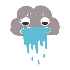 cartoon doodle rain cloud