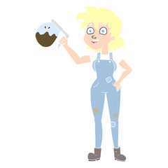 too much coffee flat color illustration of a cartoon