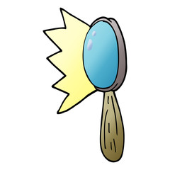 cartoon doodle magnifying glass