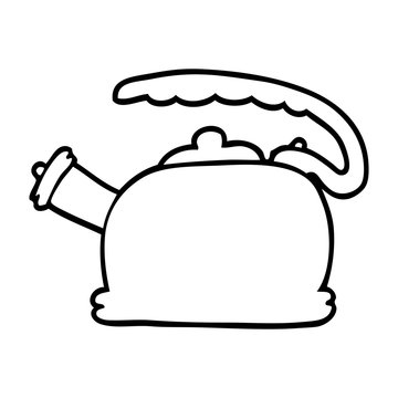 recommend clip art: line drawing cartoon whistling kettle