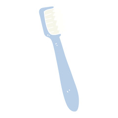 flat color illustration of a cartoon toothbrush