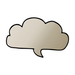 cartoon doodle cloud speech bubble