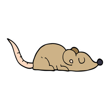 cartoon doodle peaceful mouse