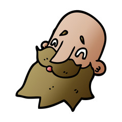 cartoon doodle man with beard