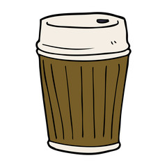cartoon doodle coffee cup