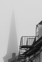 Steeple in the Fog