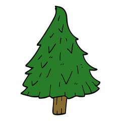 cartoon doodle christmas tree