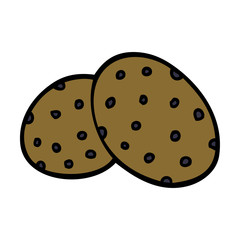 two big cartoon doodle cookies