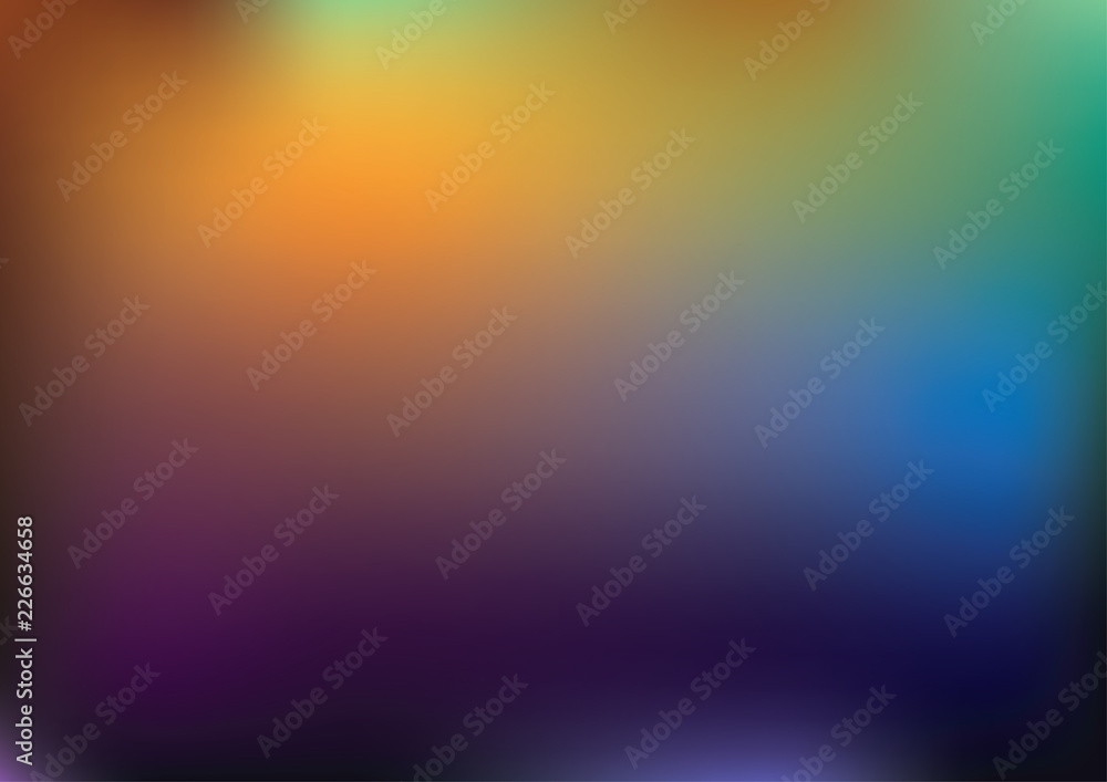 Poster abstract blurred gradient mesh background in bright rainbow colors. colorful smooth banner template.