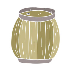 cartoon doodle beer barrel