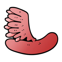 cartoon doodle of a hot dog