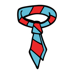 cartoon doodle office tie