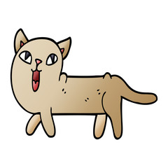 cartoon doodle funny cat
