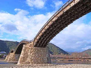 Photo sur Plexiglas Le pont Kintai 【山口県岩国市 日本の観光名所】錦帯橋