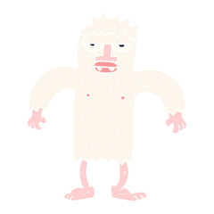 cartoon doodle yeti monster