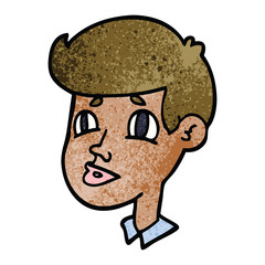 cartoon doodle of a boy face