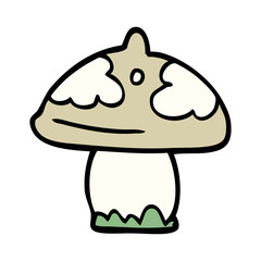 cartoon doodle mushroom