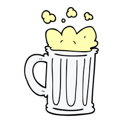 cartoon doodle pint of beer